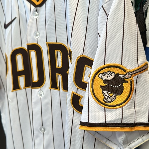 Fernando Tatís Jr. San Diego Padres Nike Home Authentic MLB Jersey - White/Brown - Picture 3 of 10